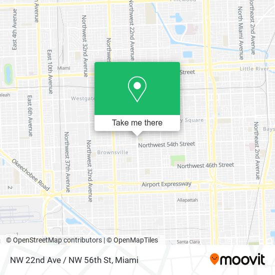 Mapa de NW 22nd Ave / NW 56th St