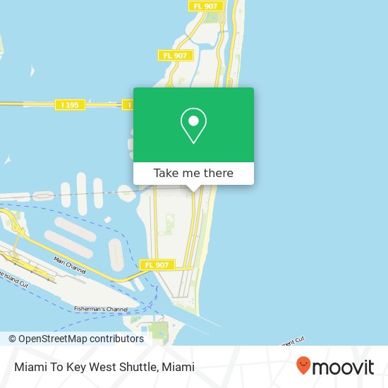 Mapa de Miami To Key West Shuttle