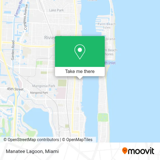 Manatee Lagoon map