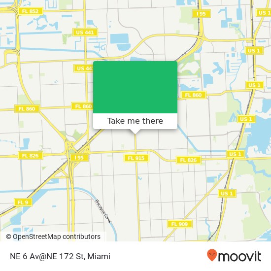 NE 6 Av@NE 172 St map