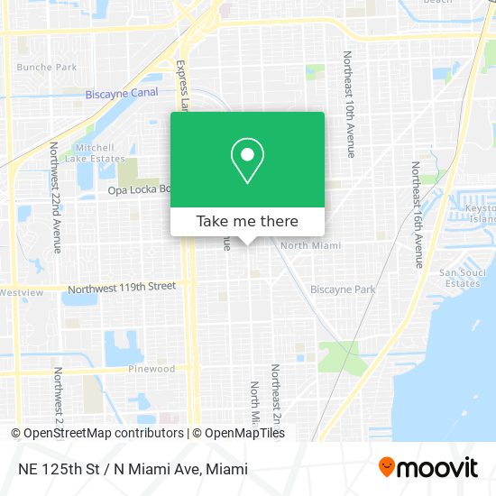 Mapa de NE 125th St / N Miami Ave