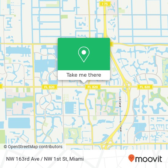 NW 163rd Ave / NW 1st St map