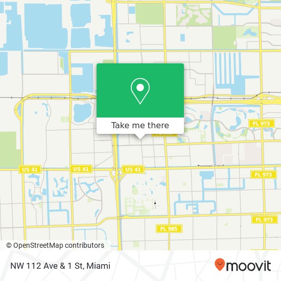 NW 112 Ave & 1 St map