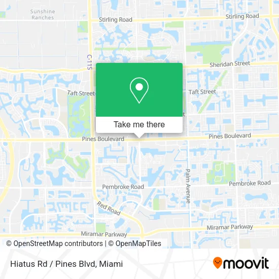Hiatus Rd / Pines Blvd map