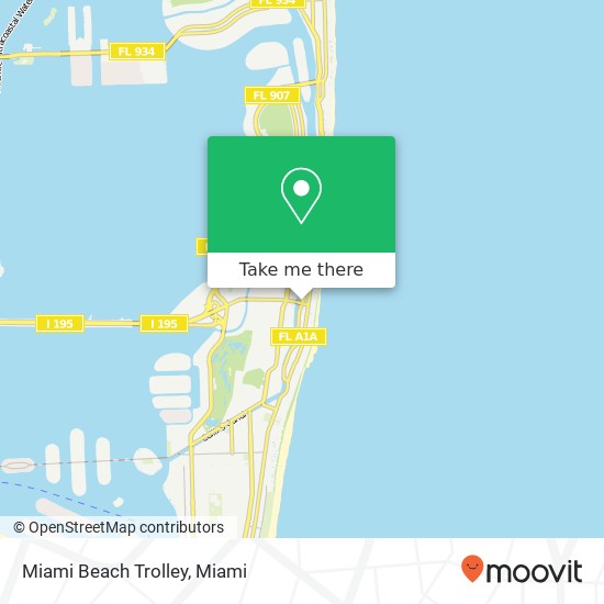 Mapa de Miami Beach Trolley