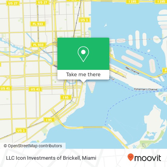 Mapa de LLC Icon Investments of Brickell