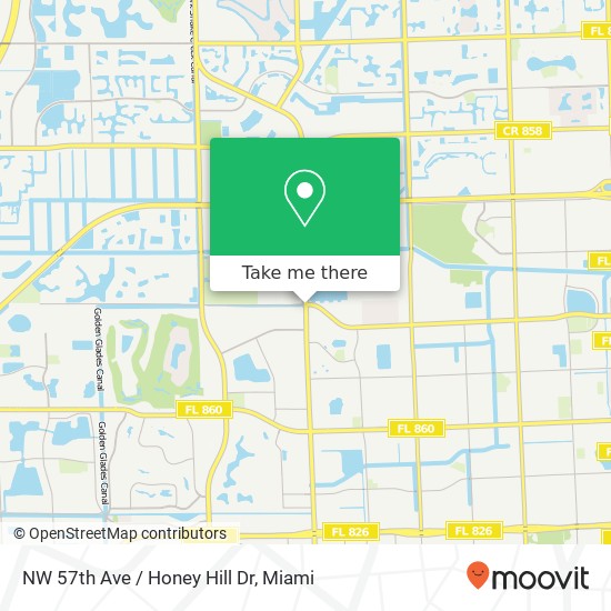 NW 57th Ave / Honey Hill Dr map