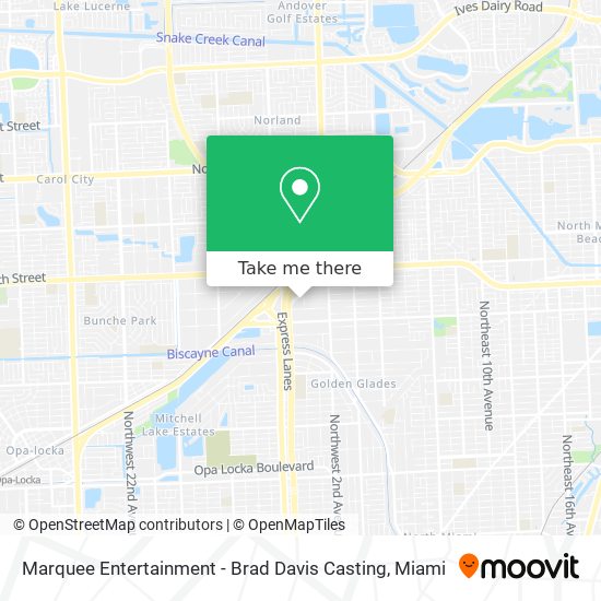 Mapa de Marquee Entertainment - Brad Davis Casting