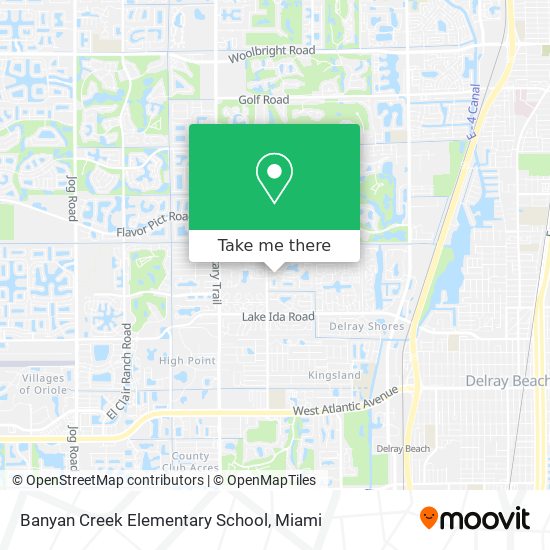 Banyan Creek Elementary School map