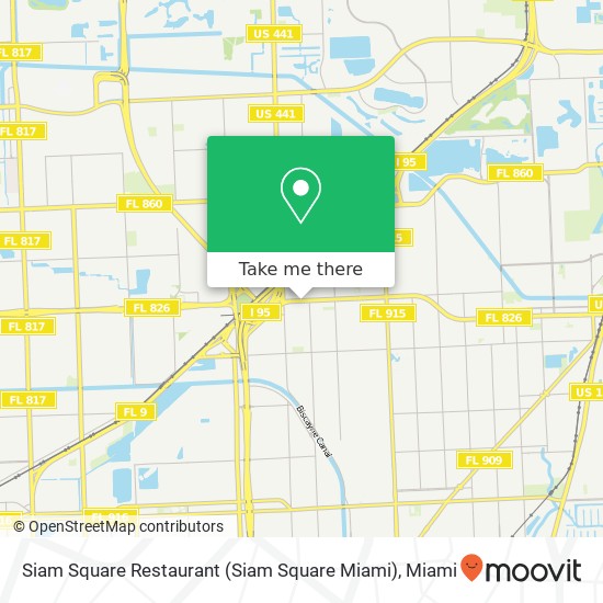 Mapa de Siam Square Restaurant (Siam Square Miami)