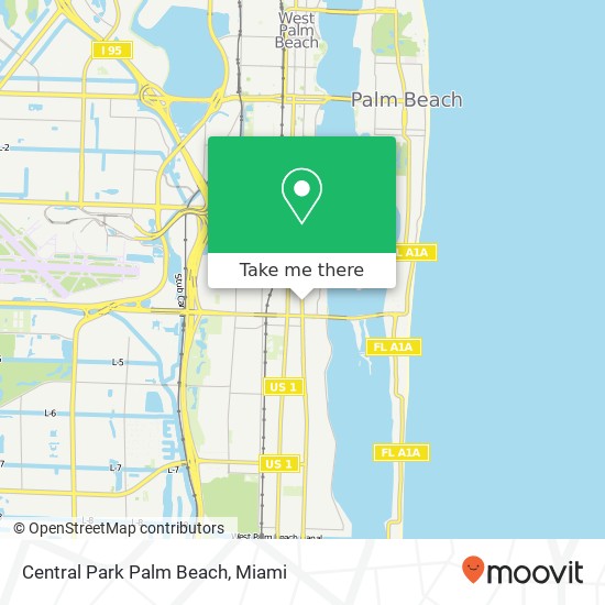 Mapa de Central Park Palm Beach