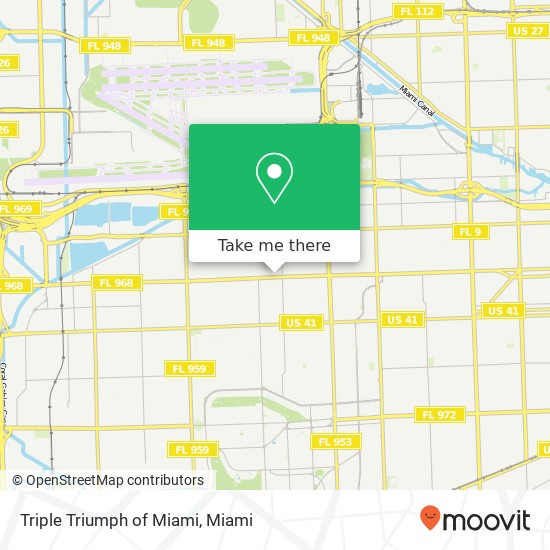 Triple Triumph of Miami map