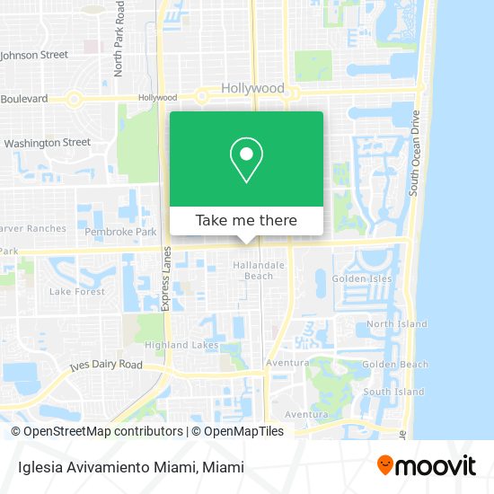Iglesia Avivamiento  Miami map