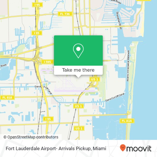 Fort Lauderdale Airport- Arrivals Pickup map