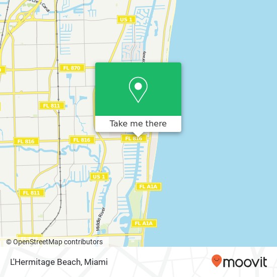L'Hermitage Beach map