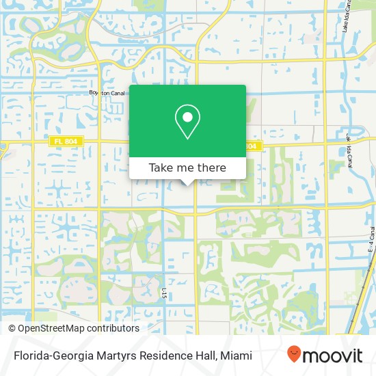 Mapa de Florida-Georgia Martyrs Residence Hall