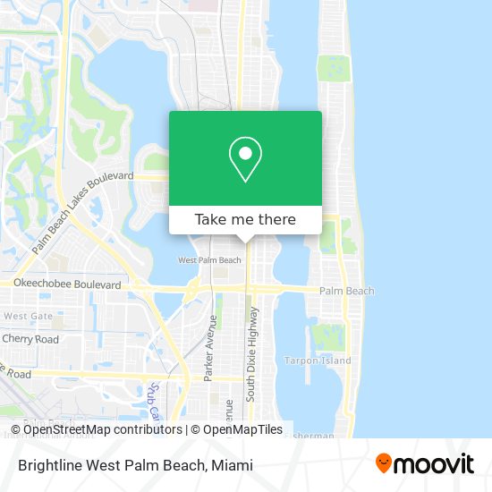 Mapa de Brightline West Palm Beach