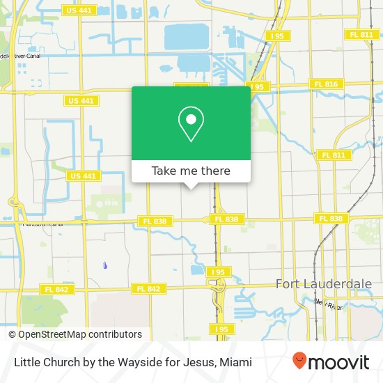 Little Church by the Wayside for Jesus map