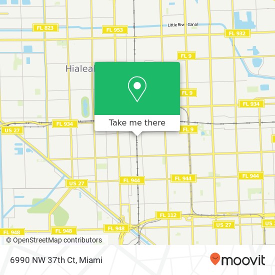 Mapa de 6990 NW 37th Ct