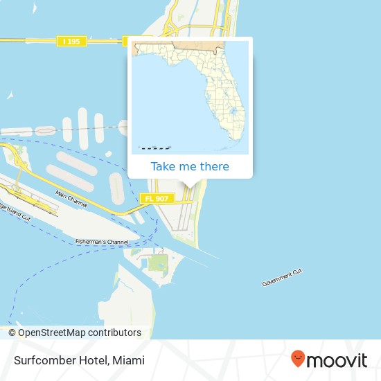 Mapa de Surfcomber Hotel