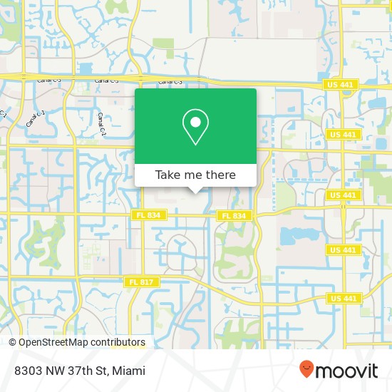 Mapa de 8303 NW 37th St