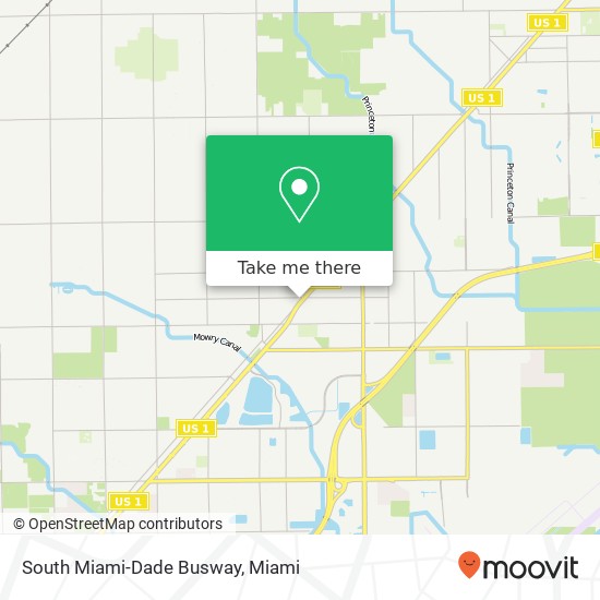 South Miami-Dade Busway map