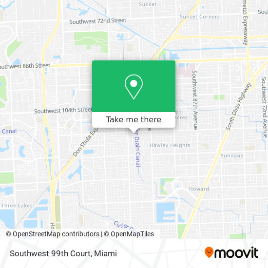 Southwest 99th Court map