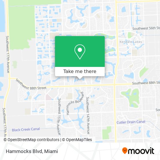Hammocks Blvd map