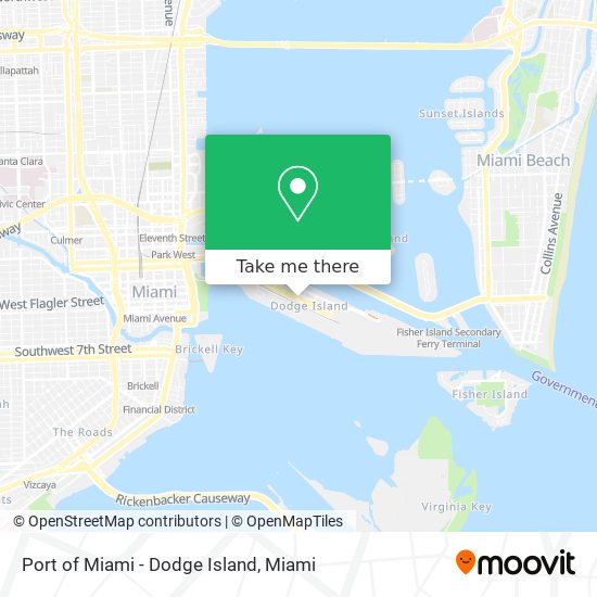 Mapa de Port of Miami - Dodge Island