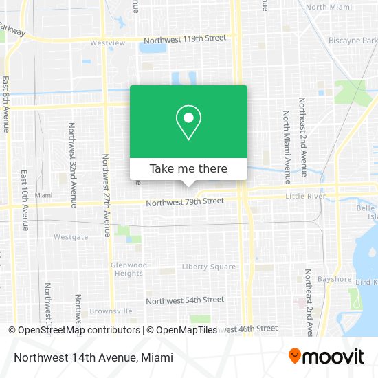 Northwest 14th Avenue map