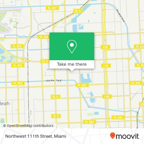 Northwest 111th Street map