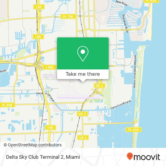 Delta Sky Club Terminal 2 map