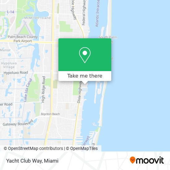 Yacht Club Way map