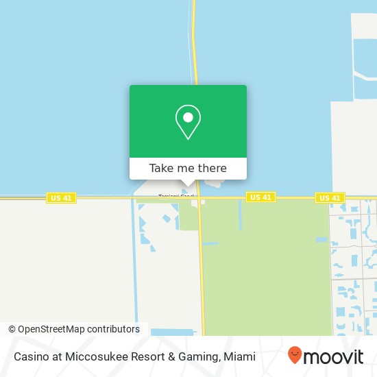 Casino at Miccosukee Resort & Gaming map
