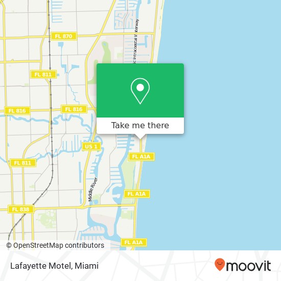 Lafayette Motel map