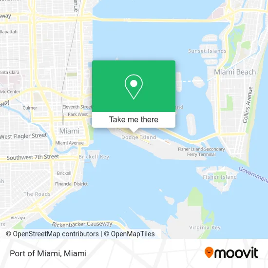 Port of Miami map