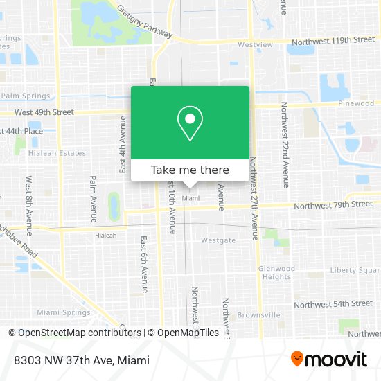 8303 NW 37th Ave map