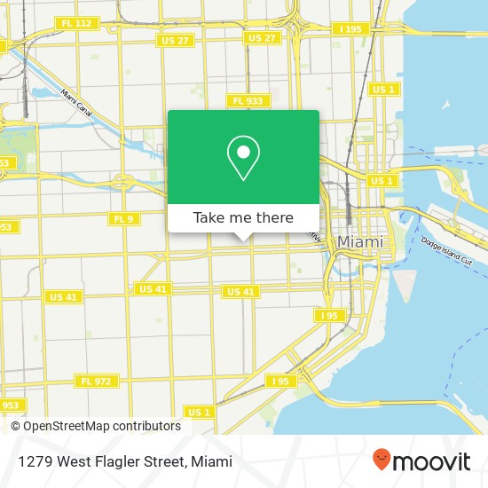 1279 West Flagler Street map