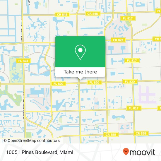 10051 Pines Boulevard map