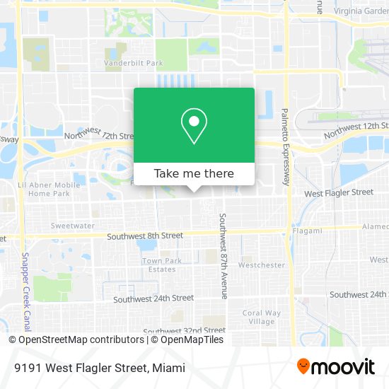 9191 West Flagler Street map