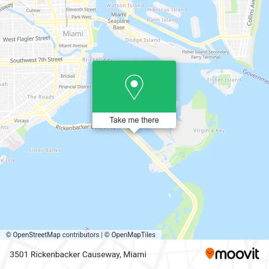 3501 Rickenbacker Causeway map