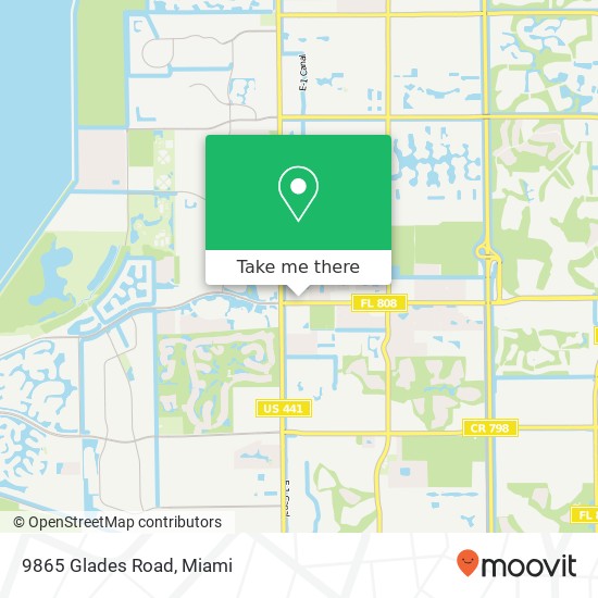 9865 Glades Road map