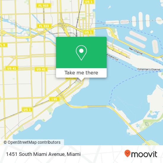 1451 South Miami Avenue map