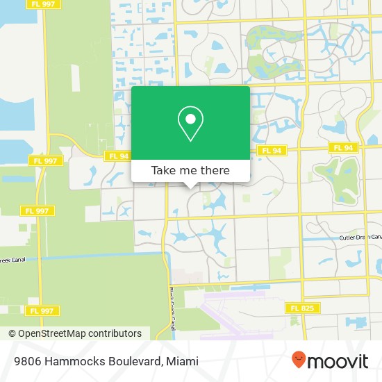 9806 Hammocks Boulevard map