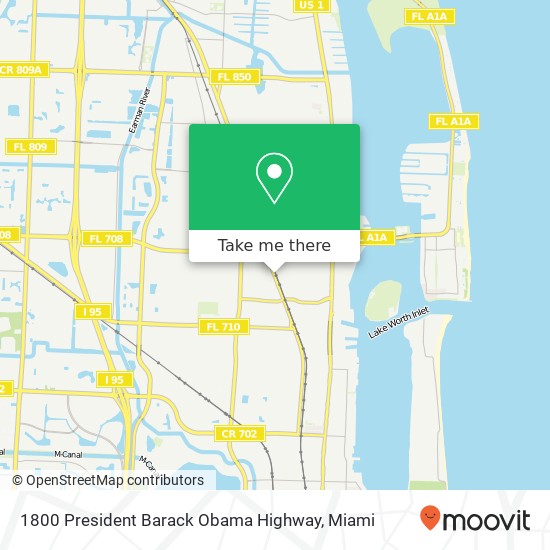 Mapa de 1800 President Barack Obama Highway