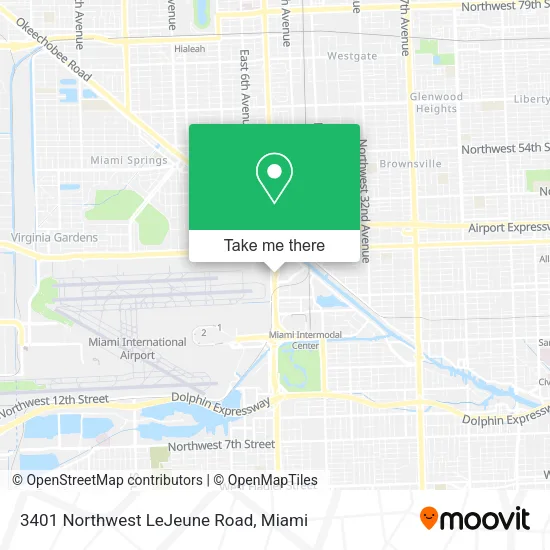 3401 Northwest LeJeune Road map