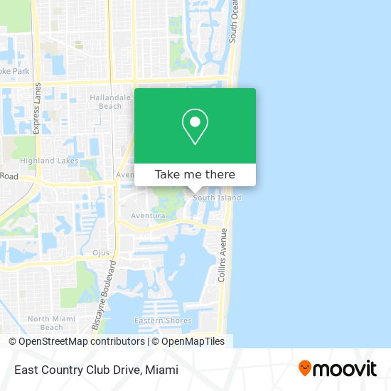 East Country Club Drive map