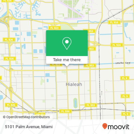 5101 Palm Avenue map