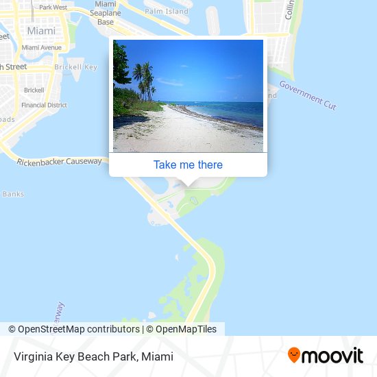 Virginia Key Beach Park map