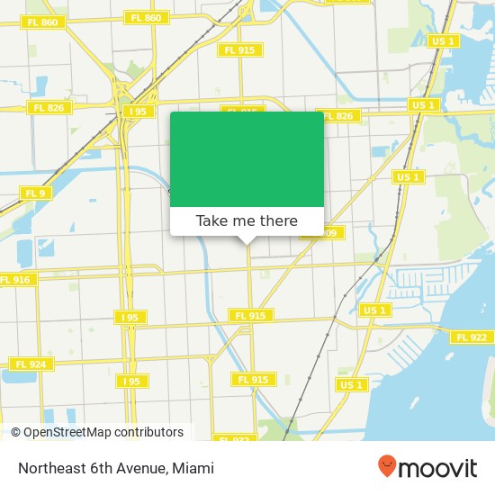 Mapa de Northeast 6th Avenue